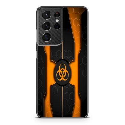 Biohazard Orange Pattern Cover Samsung Galaxy S21 / S21 Plus / S21 Ultra / S21 FE Case
