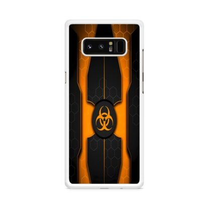 Biohazard Orange Pattern Cover Samsung Galaxy Note 8 Case - Image 2