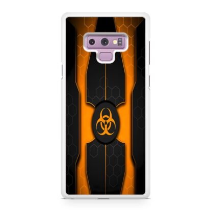 Biohazard Orange Pattern Cover Samsung Galaxy Note 9 Case - Image 2