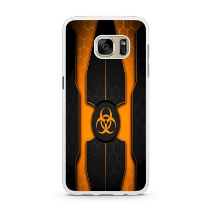Biohazard Orange Pattern Cover Samsung Galaxy S7 / S7 Edge Case - Image 2