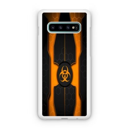 Biohazard Orange Pattern Cover Samsung Galaxy S10 / S10e / S10 Plus / S10 5G Case - Image 2