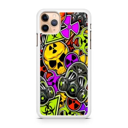 Biohazard Skull Mask Collage iPhone 13 / 13 Pro / 13 Pro Max / 13 Mini Case - Image 2