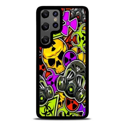 Biohazard Skull Mask Collage Samsung Galaxy S25 / S25 Plus / S25 Ultra Case