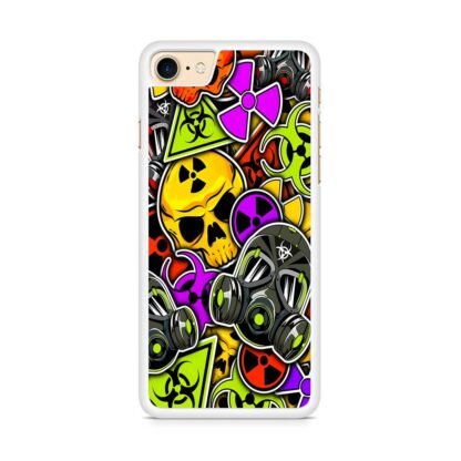 Biohazard Skull Mask Collage iPhone 7 / 8 / SE 2020 / SE 2022 Case - Image 2