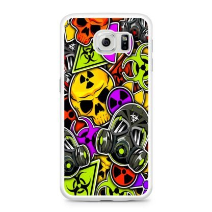 Biohazard Skull Mask Collage Samsung Galaxy S6 / S6 Edge / S6 Edge Plus Case - Image 2