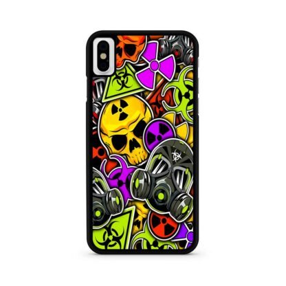 Biohazard Skull Mask Collage iPhone X / XR / XS / XS Max Case
