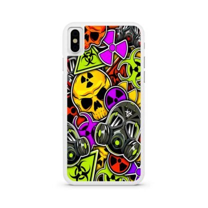 Biohazard Skull Mask Collage iPhone X / XR / XS / XS Max Case - Image 2
