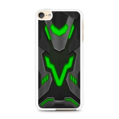 Black Armor Shield Green Neon iPod Touch 6 / 7 Case - Image 2