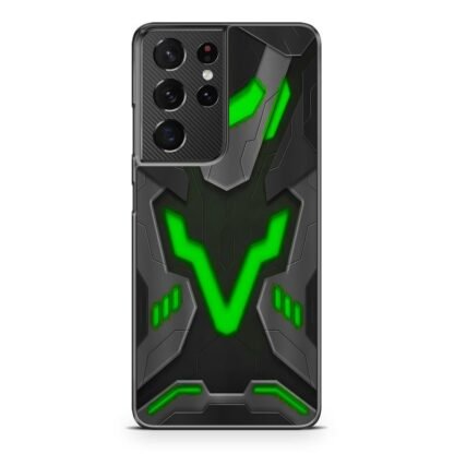 Black Armor Shield Green Neon Samsung Galaxy S21 / S21 Plus / S21 Ultra / S21 FE Case