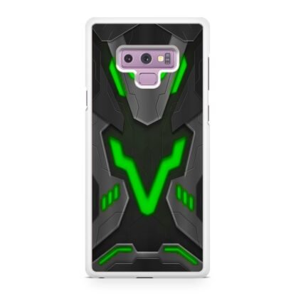 Black Armor Shield Green Neon Samsung Galaxy Note 9 Case - Image 2