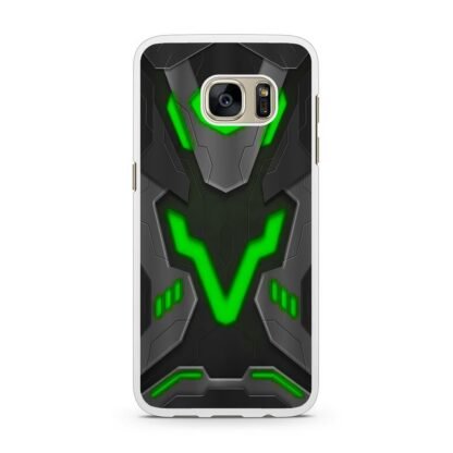 Black Armor Shield Green Neon Samsung Galaxy S7 / S7 Edge Case - Image 2