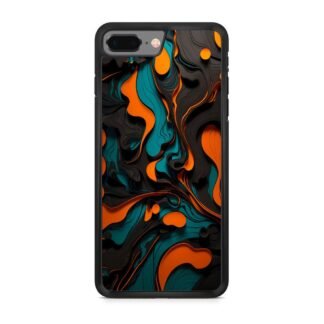 Black Blue Orange Liquid Pattern iPhone 7 Plus / 8 Plus Case
