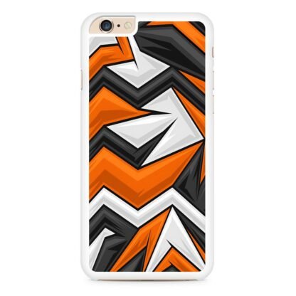 Black Orange Zig Zag Pattern iPhone 6 / 6S / 6 Plus / 6S Plus Case - Image 2