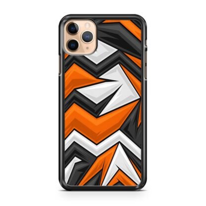 Black Orange Zig Zag Pattern iPhone 13 / 13 Pro / 13 Pro Max / 13 Mini Case