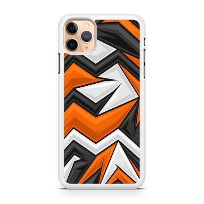 Black Orange Zig Zag Pattern iPhone 13 / 13 Pro / 13 Pro Max / 13 Mini Case - Image 2