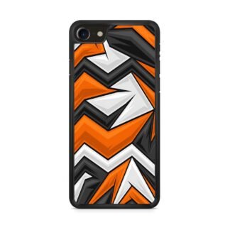 Black Orange Zig Zag Pattern iPhone 7 / 8 / SE 2020 / SE 2022 Case