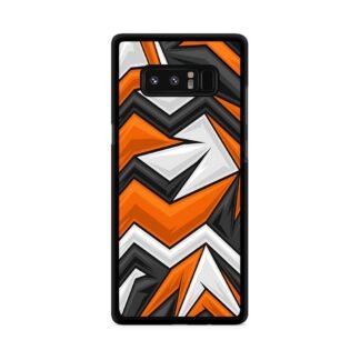 Black Orange Zig Zag Pattern Samsung Galaxy Note 8 Case