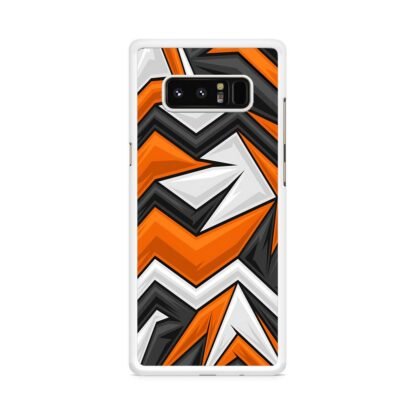 Black Orange Zig Zag Pattern Samsung Galaxy Note 8 Case - Image 2