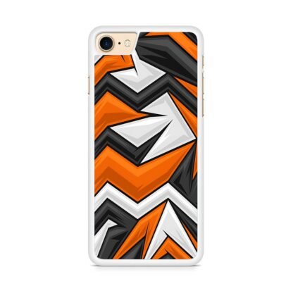 Black Orange Zig Zag Pattern iPhone 7 / 8 / SE 2020 / SE 2022 Case - Image 2