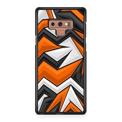 Black Orange Zig Zag Pattern Samsung Galaxy Note 9 Case