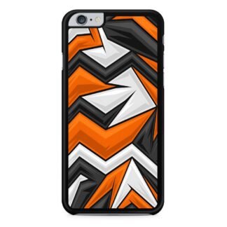Black Orange Zig Zag Pattern iPhone 6 / 6S / 6 Plus / 6S Plus Case