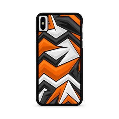 Black Orange Zig Zag Pattern iPhone X / XR / XS / XS Max Case