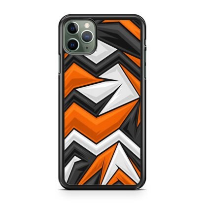 Black Orange Zig Zag Pattern iPhone 15 / 15 Plus / 15 Pro / 15 Pro Max Case