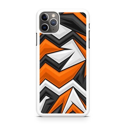 Black Orange Zig Zag Pattern iPhone 15 / 15 Plus / 15 Pro / 15 Pro Max Case - Image 2