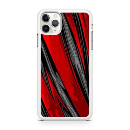 Black Red Blitz Pattern Cover iPhone 12 / 12 Pro / 12 Pro Max / 12 Mini Case - Image 2