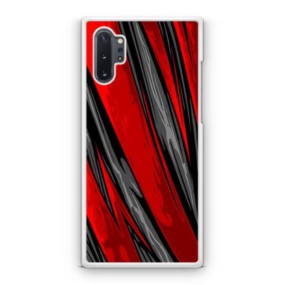 Black Red Blitz Pattern Cover Samsung Galaxy Note 10 / Note 10 Plus Case - Image 2