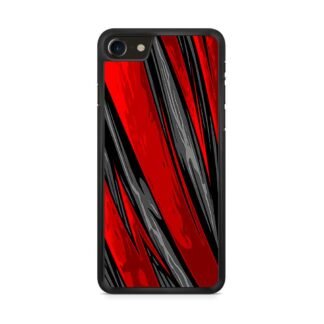 Black Red Blitz Pattern Cover iPhone 7 / 8 / SE 2020 / SE 2022 Case