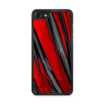 Black Red Blitz Pattern Cover iPhone 7 / 8 / SE 2020 / SE 2022 Case