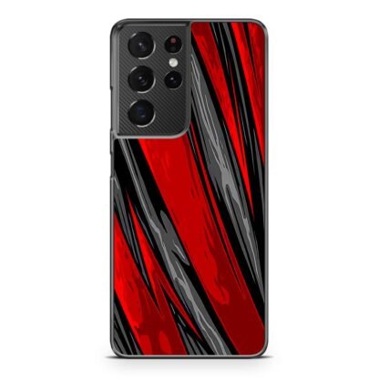 Black Red Blitz Pattern Cover Samsung Galaxy S21 / S21 Plus / S21 Ultra / S21 FE Case