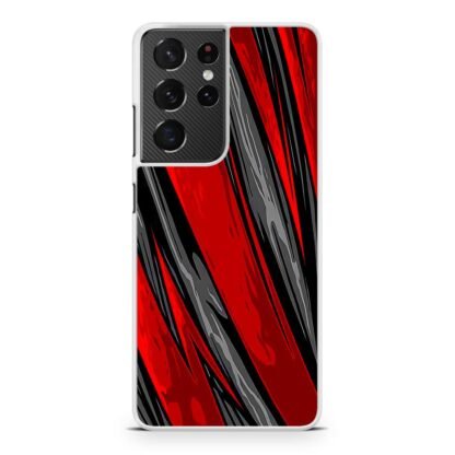 Black Red Blitz Pattern Cover Samsung Galaxy S21 / S21 Plus / S21 Ultra / S21 FE Case - Image 2