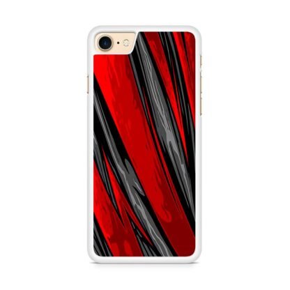 Black Red Blitz Pattern Cover iPhone 7 / 8 / SE 2020 / SE 2022 Case - Image 2
