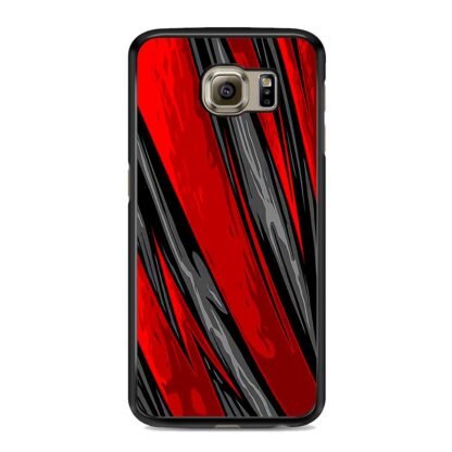Black Red Blitz Pattern Cover Samsung Galaxy S6 / S6 Edge / S6 Edge Plus Case
