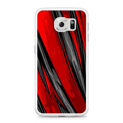 Black Red Blitz Pattern Cover Samsung Galaxy S6 / S6 Edge / S6 Edge Plus Case - Image 2