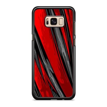 Black Red Blitz Pattern Cover Samsung Galaxy S8 / S8 Plus Case