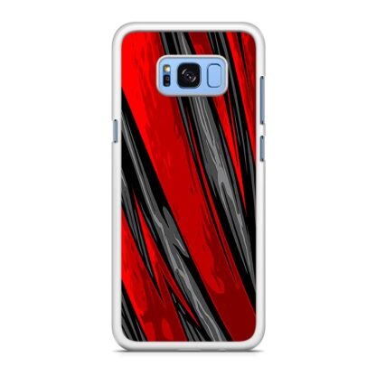 Black Red Blitz Pattern Cover Samsung Galaxy S8 / S8 Plus Case - Image 2