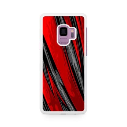 Black Red Blitz Pattern Cover Samsung Galaxy S9 / S9 Plus Case - Image 2