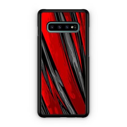 Black Red Blitz Pattern Cover Samsung Galaxy S10 / S10e / S10 Plus / S10 5G Case