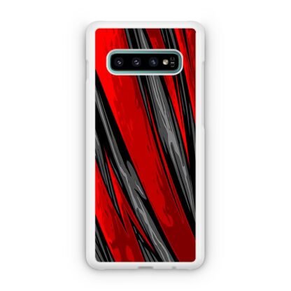 Black Red Blitz Pattern Cover Samsung Galaxy S10 / S10e / S10 Plus / S10 5G Case - Image 2