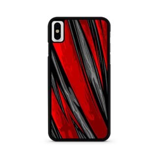 Black Red Blitz Pattern Cover iPhone X / XR / XS / XS Max Case
