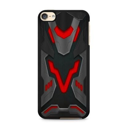 Black Red Shield Armor Cover iPod Touch 6 / 7 Case