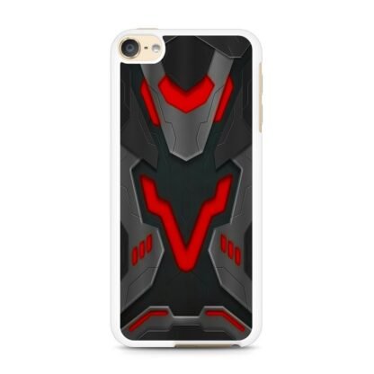 Black Red Shield Armor Cover iPod Touch 6 / 7 Case - Image 2