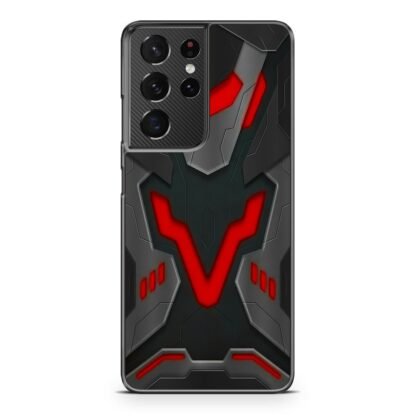Black Red Shield Armor Cover Samsung Galaxy S21 / S21 Plus / S21 Ultra / S21 FE Case