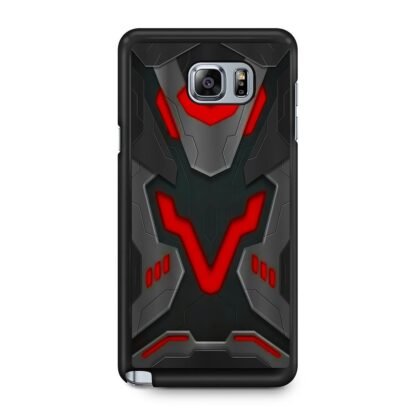 Black Red Shield Armor Cover Samsung Galaxy Note 5 Case