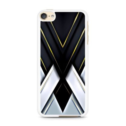 Black White Drop Cross Cover iPod Touch 6 / 7 Case - Image 2