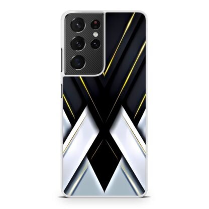 Black White Drop Cross Cover Samsung Galaxy S21 / S21 Plus / S21 Ultra / S21 FE Case - Image 2