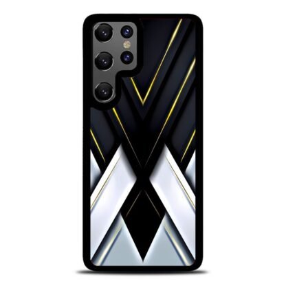Black White Drop Cross Cover Samsung Galaxy S24 / S24 Plus / S24 Ultra / S24 FE Case